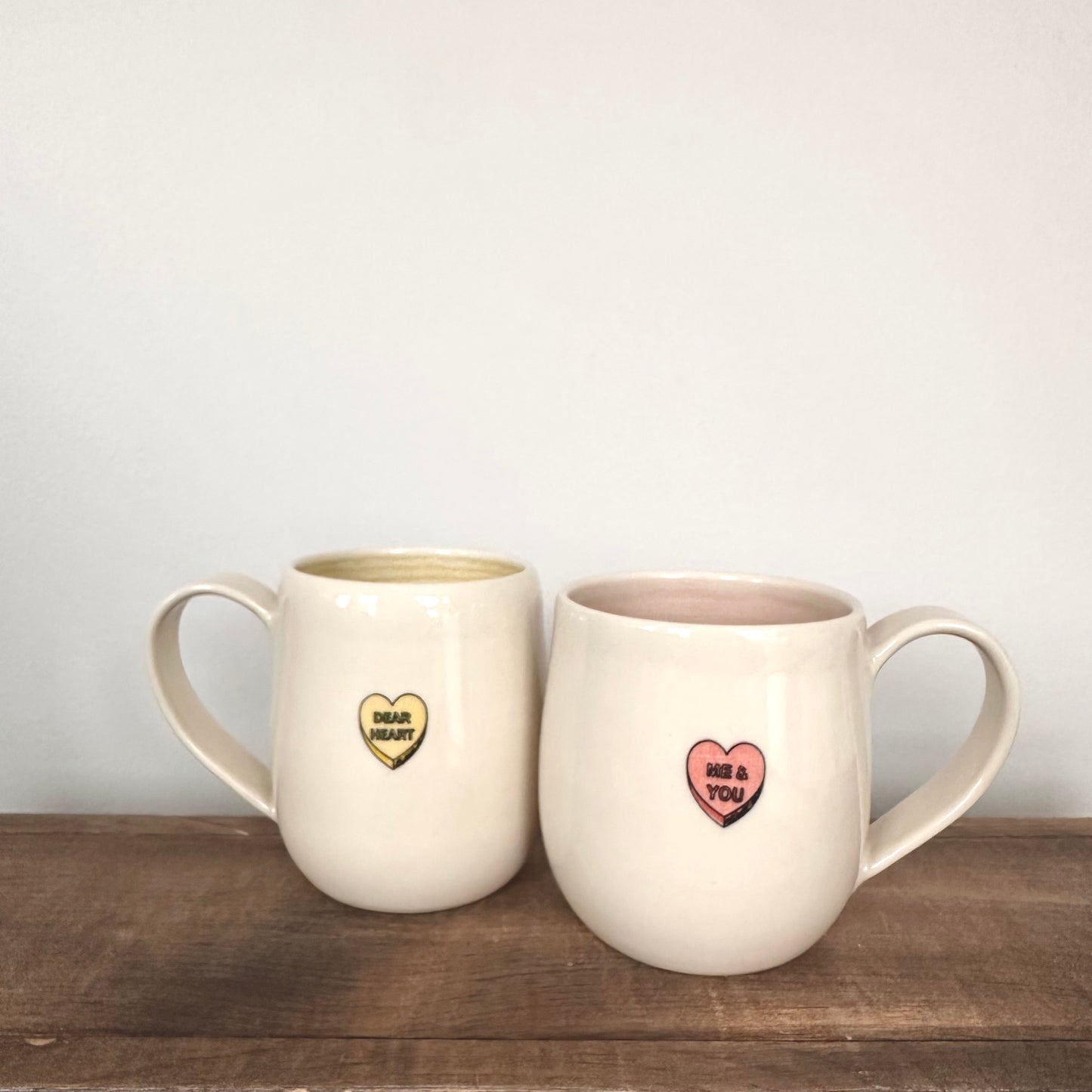 Single Candy Heart porcelain mug