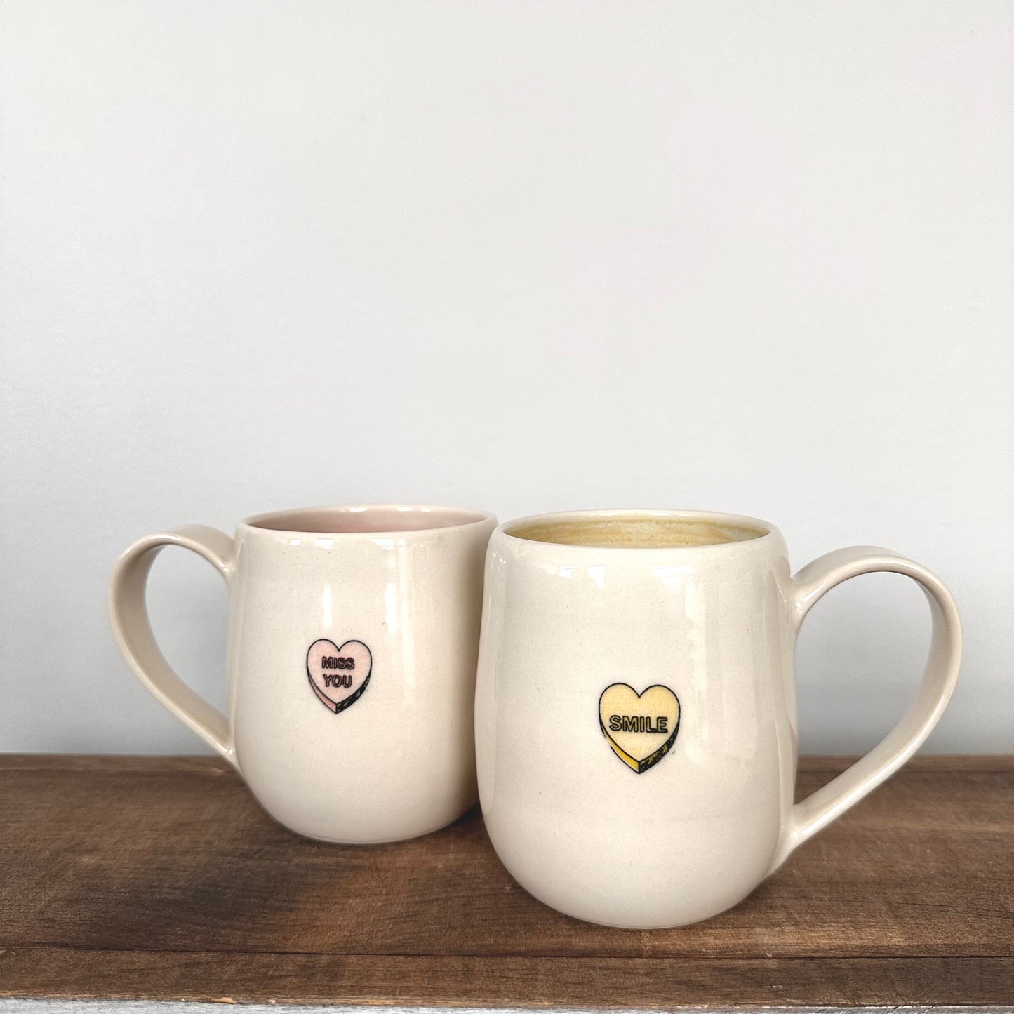 Single Candy Heart porcelain mug