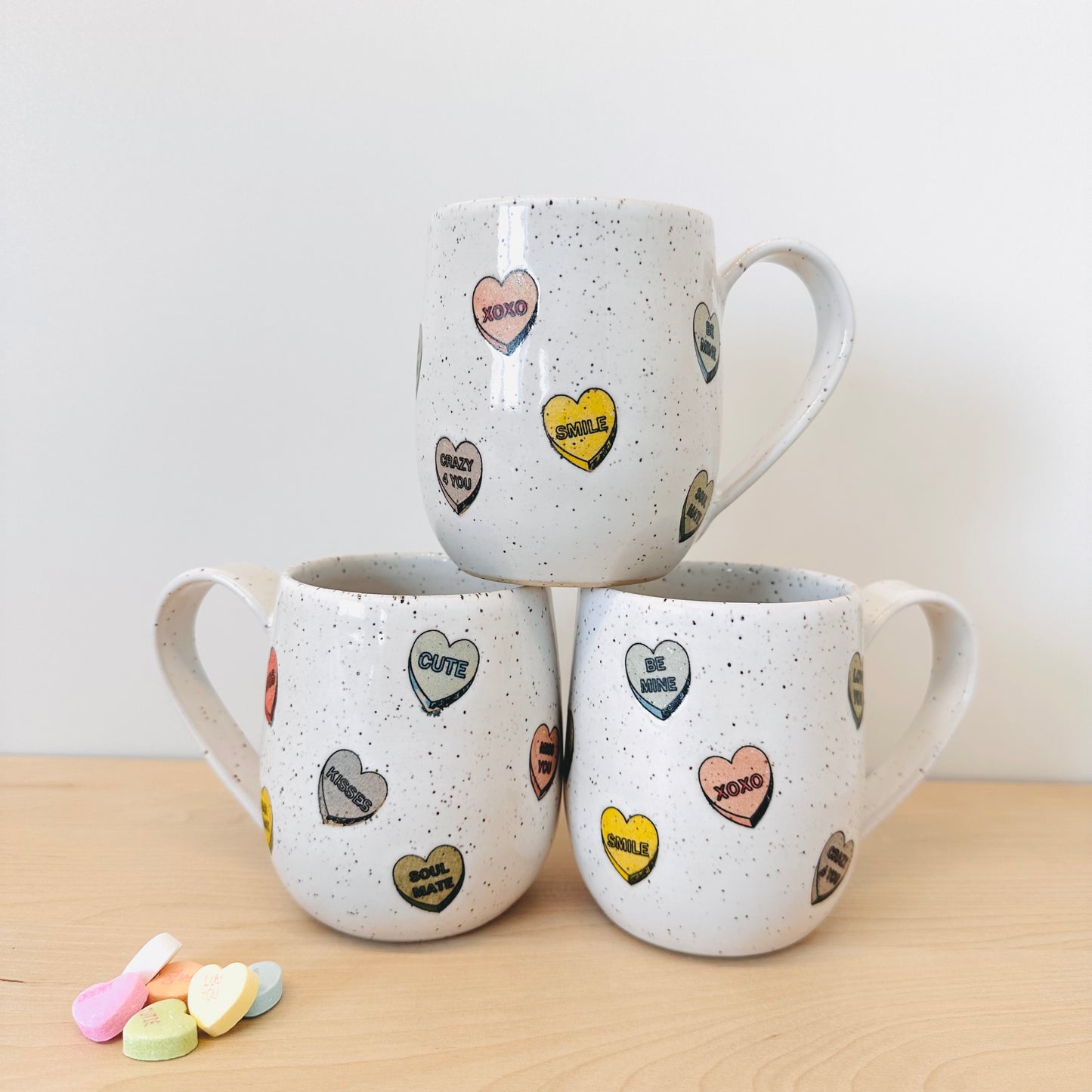 Candy Conversation Hearts mug