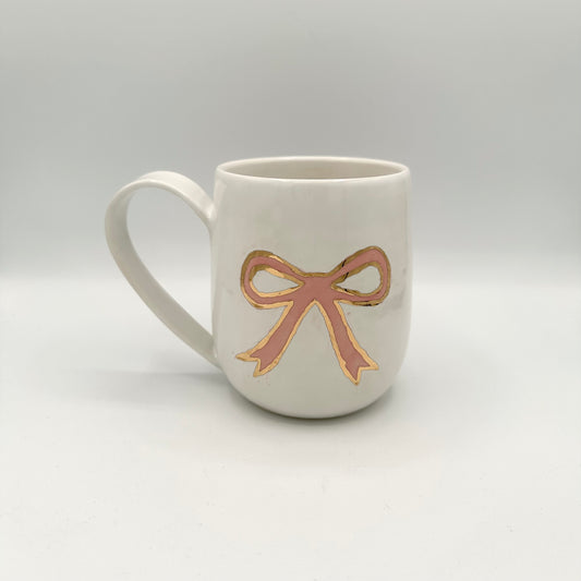 Pink Bow mug with 22K gold trim (Second)